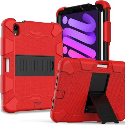 Zdjęcie produktu dla Etui na iPada Mini 6 8,3" z podstawką i paskiem na ramię, czerwone