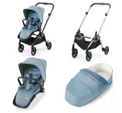 Immagine prodotto di Passeggino Recaro 3 in 1 Passeggino Recaro Sadena + navicella + navicella leggera | Frozen Blue