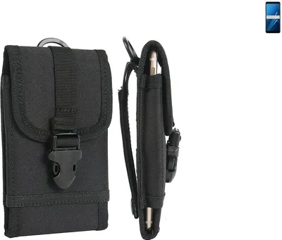 Produktbild von K-S-Trade Handyhülle kompatibel mit Samsung Galaxy A8 (2018) Duos Gürteltasche Holster Handytasche Gürtel Tasche Schutzhülle Robuste Handy Schutz