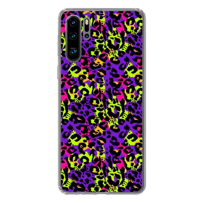 Produktbild von MuchoWow® Handyhülle Schutzhülle Hülle für Huawei P30 Pro Tiermuster - Regenbogen - Neon Silikon Softcase Handy Hülle - Schutzdeckel