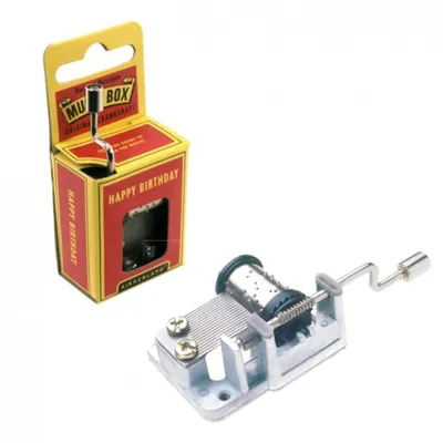 Produktbild von Mini Drehorgel Happy Birthday Musikbox Handkurbel Musik Spielwerk Geschenkidee