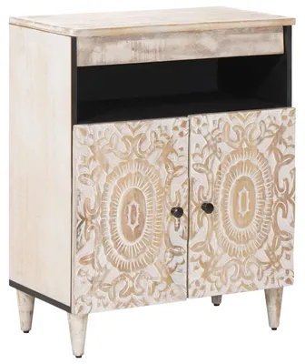 Immagine prodotto di Credenza Bianco 60 x 33,5 x 75 cm Legno di mango massello
