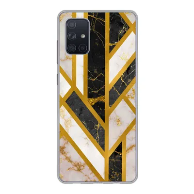 Produktbild von MuchoWow® Handyhülle Schutzhülle Hülle für Samsung Galaxy A51 5G Marmor - Gold - Glitzer - Luxus Silikon Softcase Handy Hülle - Abbildung