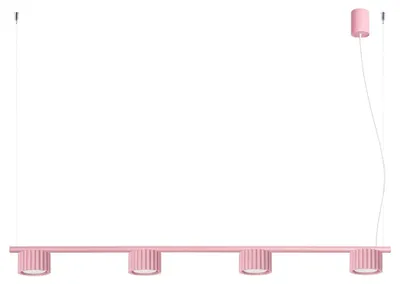 Produktbild von Kronleuchter AURA 4 rosa Gx53 4xGx53 10W Aluminium 208x10x122cm Sollux Lighting