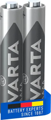 Produktbild von Varta 4061 101 402, Einwegbatterie, AAAA, Alkali, 1,5 V, 2 Stück(e), 40,2 mm