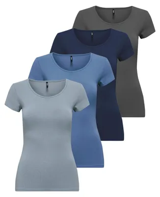 Produktbild von ONLY Damen Onllive Love SS Oneck TOP JRS, Peacoat/Moonlight Blue/Tradewi, XS