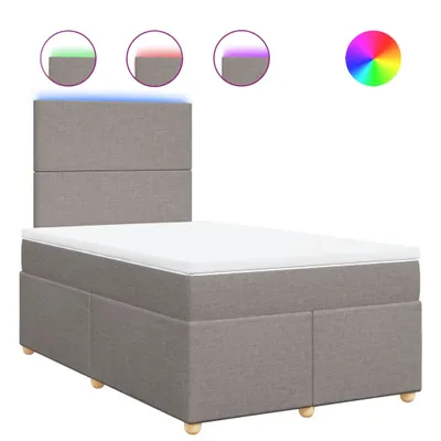 Produktbild von Boxspringbett mit Matratze Taupe 120x200 cm Stoff
