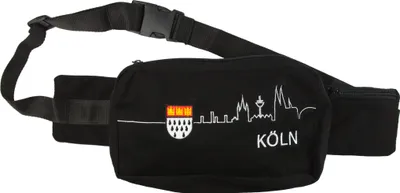 Produktbild von Tolle Bauchtasche  Köln Wappen - schwarz  Skyline Tasche Karneval Gürteltasche