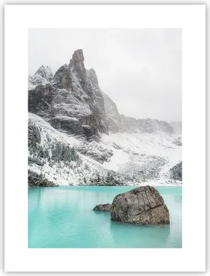 Produktbild von Poster - Poster ohne Rahmen - Berge See Schnee - 30x40 cm - Wand Bild - Wanddeko - Wandbilder - Kunstposter - Wandposter - Bilder - Kunstdruck - Wanddekoration - Wandbild - P2XPA30x40-4377