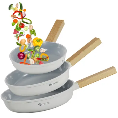 Produktbild von Pfannenset 3tlg Bratpfanne 20/24/28cm Pfanne Induktion mit Antihaft-Beschichtung