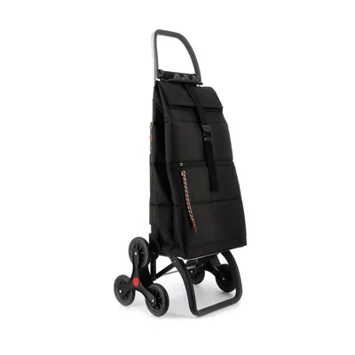 Produktbild von Rolser Einkaufstrolley Big Polar 6L, Schwarz, 6 Räder, Treppensteiger, klappbares Aluminium Fahrgestell