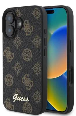 Immagine prodotto di Guess Guhmp16Mpgpysk Custodia rigida per Iphone 16 Plus 6.7 Czarny/NeroPoliuretanoPeony Script Magsafe