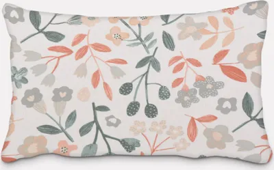Produktbild von SCHÖNER LEBEN. Kissenhülle Panama Betty Melba Blumen grün orange Größe 60x80cm (HxB) 60x80cm (HxB) Größe