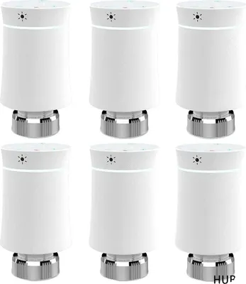 Obrázek produktu pro ZigBee Smart TRV regulátor, programovatelný plán, možnost hlasového ovládání, MOES, 6 bílých ventilů