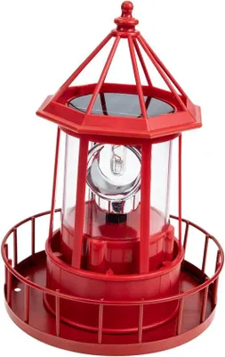 Immagine prodotto di Lampada solare con faro LED girevole, colore rosso.