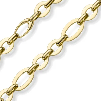 Produktbild von 18,5mm Phantasie-Kette Halskette ovale Kettenglieder 585 Gold Gelbgold 50cm