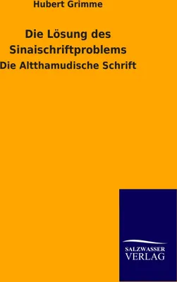 Produktbild von Die Lösung des Sinaischriftproblems