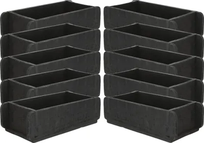 Produktbild von Novaliv 10x Holzkiste Vintage Schwarz 30 x 15 x 10 cm Alte Ziegelform Holz EIN KAMMER Allzweckkiste aus recyceltem Altholz Jede Form EIN Unikat - Geschenkkiste