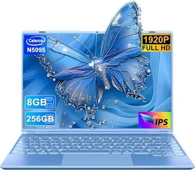Produktbild von NOTODD Laptop, 14 Zoll, 4 Kerne Celeron N5095 (bis zu 2,9 GHz), 8GB+256GB SSD, erweiterbar auf 1TB, Win11, 5G WiFi, 1920x1200, BT 4.2, AZERTY-Tastatur