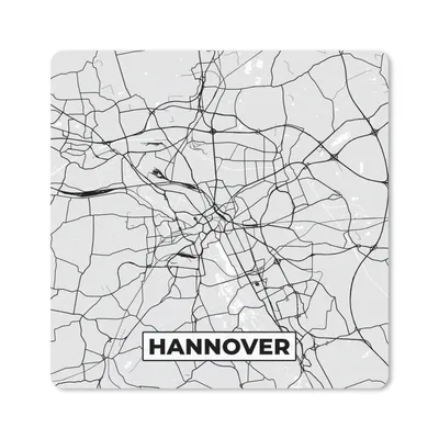 Produktbild von MuchoWow® Mauspad Mousepad Deutschland - Stadtplan - Hannover - Karte 30x30 cm - Mousepads - Maus Mat - Pad - Mausunterlage - Gaming