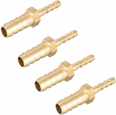 Produktbild von Messing Reduzierstück 8mm auf 6mm Schlauchtülle Robuster Schlauchverbinder Reduzierung mit Widerhaken für Unterdruckschlauch (16 Stück)