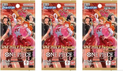 Produktbild von 3x One Piece EB03 Booster Japanisch – Offizielles Sammelkartenspiel-Set für Fans & Sammler + Heartforcards Versandschutz
