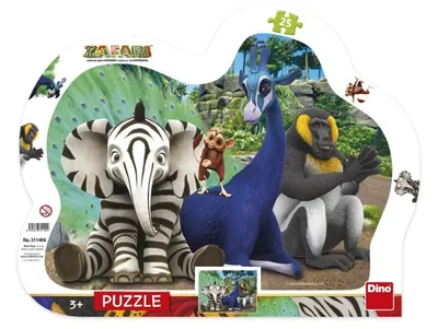 Image de DINO Puzzle contour 25 pièces ZAFARI