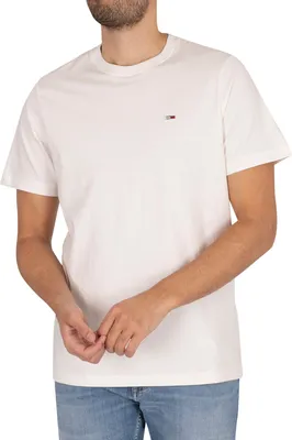 Produktbild von Tommy Jeans Herren Klassisches Jersey T-Shirt, Weiß M