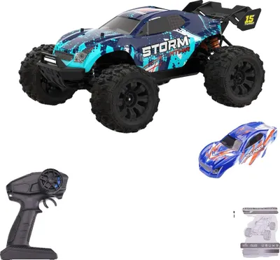 Produktbild von RC Truck, 80 km/h, 2200 mAh Akku, 4-Kanal Steuerung, MT14R 2B Hellblau