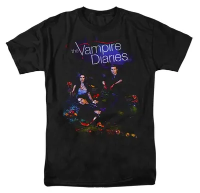 Image de T-shirt "Tempted" de la série Vampire Diaries, modèle unie pour hommes/femmes, référence TV39194 (taille S), couleur noire