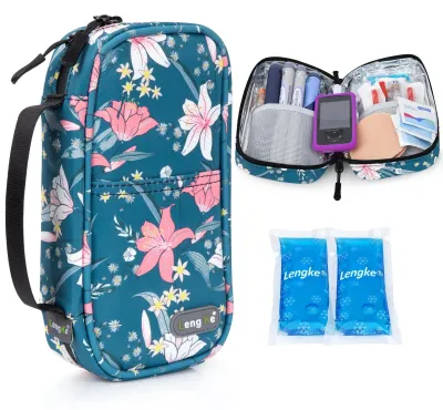 Immagine prodotto di Borsa termica per insulina con 2 scomparti refrigeranti, ideale per i viaggi