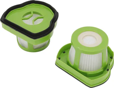 Two vacuum cleaner filters are shown against a white background.