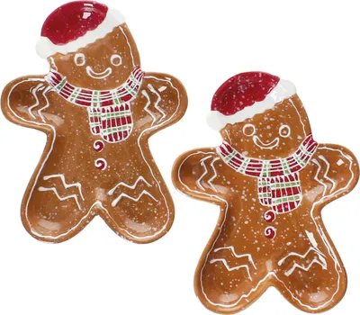 Immagine prodotto di set di 2 piatti per biscotti di pan di zenzero Candyman L22xL17cm Biscotti di Natale