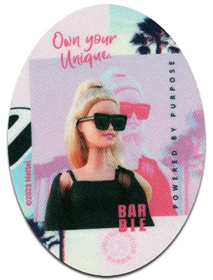 Produktbild von Comercial Mercera Barbie © own your unique - Aufnäher, Bügelbild, Aufbügler, Applikationen, Patches, Flicken, zum aufbügeln, Größe: 11 x 8 cm