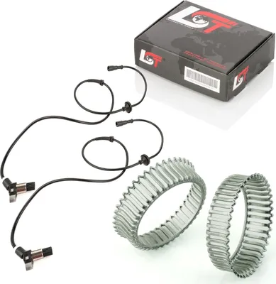 Produktbild von 2x ABS-Sensor und ABS-Ring Set Hinterachse 43 Zähne für VW CORRADO GOLF 1H VENTO