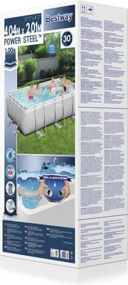 Produktbild von Bestway 56441 Power Steel Rechteckig Aufstellpool 404x201x100 cm