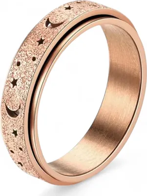 Obrázek produktu pro Antistresový Fidget Ring Moon Stars Anxiety Ring Nuda US 8 Rosé