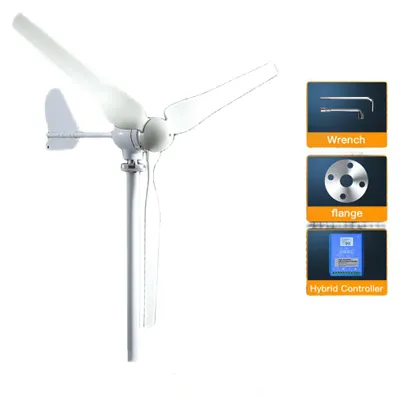 Produktbild von Windturbine – Windgenerator – Windmühle – Nachhaltige Energie – 3000 Watt Leistung – Stilvoll und wetterbeständig – 24 Volt
