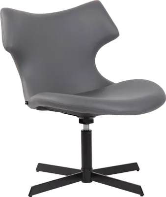 Produktbild von CLP Lounger Welland Kunstleder mit Metallgestell und Rückenlehne grau