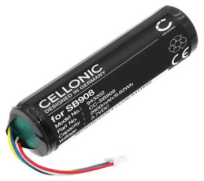 Image de CELLONIC Batterie pour Casque micro Compatible avec Shure MXW2X, SB908 - (2600mAh, 3.7V)