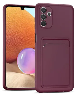 Produktbild von Handyhülle für Samsung Galaxy A54 5G Hülle Silikon Schutzhülle mit Kartenfach Slim Wallet Case, Raspberry