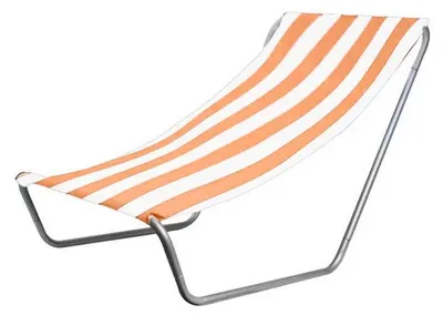 Produktbild von Klappbarer Strandstuhl, Sand, orange Streifen
