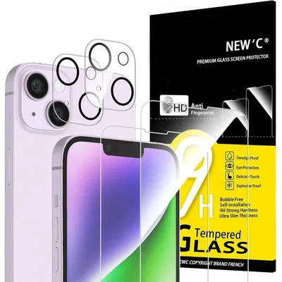 Produktbild von Displayschutzfolie & Kameraschutz für iPhone 14 Plus (6,7 Zoll) - 2x Panzerglas & 2x Kameraschutz