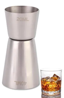 Produktbild von Cocktail Messbecher Edelstahl 2cl/4cl Doppelter Jigger mit Skalenanzeige