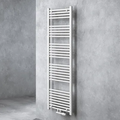 Image de doporro Radiateur de Salle de Bain Sèche-Serviette 160x50cm Radiateur Tubulaire Vertical Chauffage à Eau Chaude Blanc