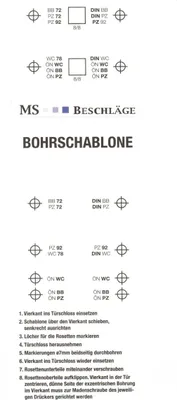 Produktbild von MS Beschläge Bohrschablone für Rosettengarnitur