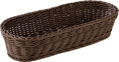 Produktbild von APS Profi Line Baguette-Korb oval, dunkelbraun, Höhe: 80 mm, Länge: 160 mm