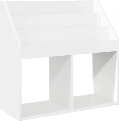 Produktbild von Kinderregal Hochglanz Weiß 72,5 x 29,5 x 69 cm Holzwerkstoff