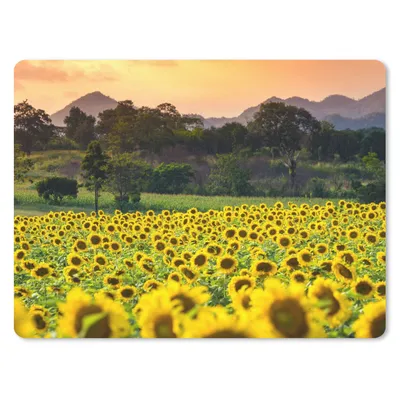 Produktbild von MuchoWow® Mauspad Mousepad Sonnenblume - Natur - Berg 40x30 cm - Mousepads - Maus Mat - Pad - Mausunterlage - Anti Rutsch