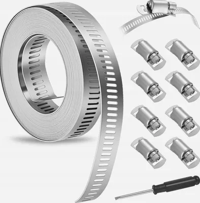 Produktbild von Edelstahl Schlauchschellen 10 Stück Universal Verstellbar Reparatur